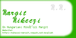 margit mikeczi business card